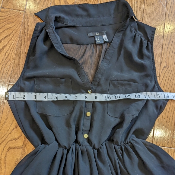 H&M Black Sleeveless Mini Dress size 4 - Picture 7 of 7
